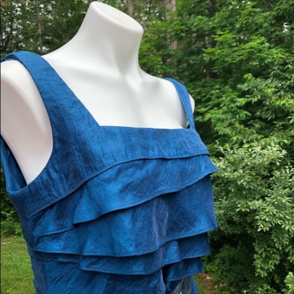 London Style cascading ruffle dress size 10 NWT - Picture 6 of 6